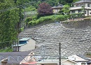 小田原市入生田に完成した法枠