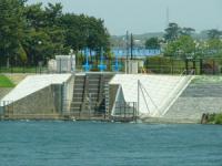 写真:寒川浄水場の取水口